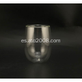 Vaso de doble pared de vidrio de borosilicato